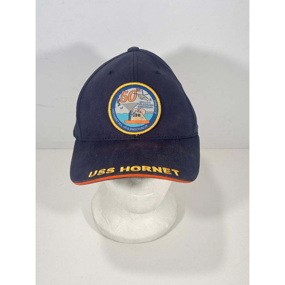American Needle USS Hornet Apollo 11 50th Anniversary Navy Blue Hat Cap
